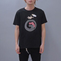 S-1710A [Tシャツ 黒波兎 黒 M]