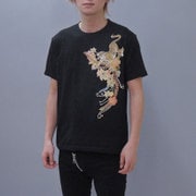 S-1976A [Tシャツ 花虎 黒 LL]