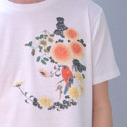 S-2062A [Tシャツ 花鳥文様 白 S]