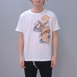 S-2034A [Tシャツ 桜波兎 白 LL]