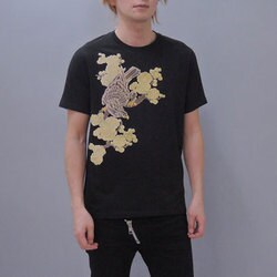 S-2038A [Tシャツ 鷹梅 黒 M]