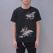S-2742 [Tシャツ ハローキティ流水扇 黒 WL]