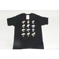 S-3305 [Tシャツ 寿司猫ネタ 黒 LL]