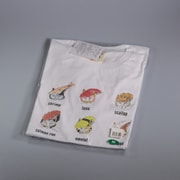 S-3306 [Tシャツ 寿司猫帽子 白 M]
