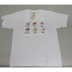 S-3306 [Tシャツ 寿司猫帽子 白 LL]
