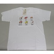 S-3306 [Tシャツ 寿司猫帽子 白 LL]