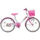 子ども用自転車 V sign Jr（Vサインジュニア） ダイナモライトタイプ 22型 変速なし ホワイト/ポップピンク FRVJ2252 OWP6