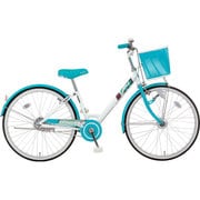 子ども用自転車 V sign Jr(Vサインジュニア) オートライトタイプ 24型 変速なし ホワイト/シーグリーン FRVJ24A52 OWG5