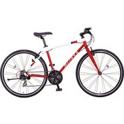 クロスバイク California Sky C(カルフォルニア スカイ C) 38cm 700C×28C 外装21段変速(フロント3段×リア7段) マットレッド/ホワイト ACSC3851 ORW7