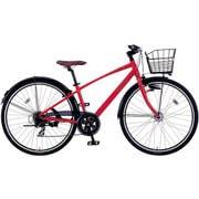 クロスバイク EX-CROSS Urban(EXクロス アーバン) 380mm 27型 外装7段変速 レッド BEU38L51 OR43