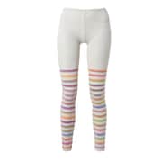 PH422PA77 [9分丈タイツ Gradation Border Tights レディース Mサイズ ライトグレー2]