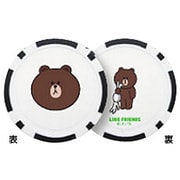 X-819 [LINE ゴルフチップマーカー ブラウン]
