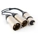 1002013/AS-ADP004 変換アダプター 受注生産モデル B4-3XLR 4 pin XLR to dual 3 pin XLR adapter