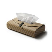 COPAA00802 [CODDLE PAPER08 STRIPE BROWN BOXティッシュ用ケース]