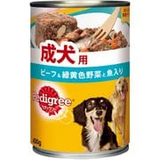 P11 缶 成犬用 ビーフ＆緑黄色野菜と魚入り [犬用 ウェット 400g 総合栄養食]