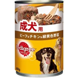 P122 缶 成犬用 ビーフ＆チキン＆緑黄色野菜 [犬用 ドッグフード 400g]