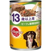 P131 缶 13歳以上用 ビーフ＆緑黄色野菜 [犬用 ウェットフード 400g 総合栄養食]
