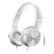 DJスタイルヘッドフォン 密閉型 マイク付き ホワイト SHL3065WT