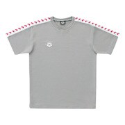 ASP-5112A [チームウェア 半袖Tシャツ Sサイズ Nグレイ×ホワイト・レッド]