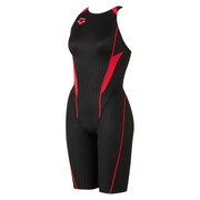 FAR2506WJC [X-パイソン ジュニアハーフスパッツ レディース 130cm ブラック×レッドR]