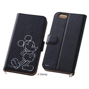RT-DP7I/MK [iPhone 6/6s用 ディズニー ホットスタンプ ブックレザーケース 合皮 ミッキー]