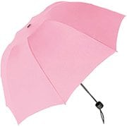 折りたたみ傘 晴雨兼用 53cm 手開き式 8本骨 深張り UV加工 ピンク 68483