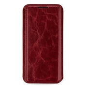 Premium Leather Case for Galaxy S6 edge Book 高級本革ケース 横開き 赤 CBR-SSG925MS2AEARR