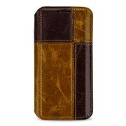 Premium Leather Case for Galaxy S6 edge Plutus 高級本革ケース 横開き 濃茶/茶 CBR-SSG925MS2ATBCBP