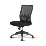 コンパクトメッシュシチェア アームレスト無 ブラック RWC-07X-BK