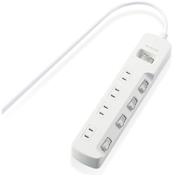 一括＆個別スイッチ付 省エネタップ 4個口 3m ホワイト T-E7A-2430WH