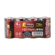 アルカリ乾電池 単1形 E force 4本パック OHMLR20G/4S