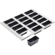 Exoglass(エグゾグラス) 耐熱プラスチック焼型 ケーク型 L90mm×15P ステンレス枠付き 347060