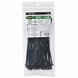 耐候　幅広ロックタイ 200mm 50本入り 黒 WLT-200W50BK