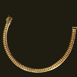 6面カット 20g 20cm Wセイフティ付 金 K18 喜平ブレスレット