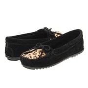 349F [モカシン LEOPARD KILTY MOC（レオパードキルティーモック） レディース 23.5cm ブラック]