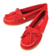 406 [モカシン KILTY SUEDE MOC HARDSOLE （キルティスエードモカシンハードソール） レディース 24.0cm レッド]