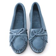 409 [モカシン KILTY SUEDE MOC HARDSOLE （キルティスエードモカシンハードソール） レディース 23.5cm ストームブルー]