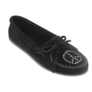 330 [KILTY MOC WITH PEACE SIGN 23cm Black Suede]