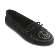 330 [KILTY MOC WITH PEACE SIGN 25cm Black Suede]