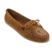 332 [KILTY MOC WITH PEACE SIGN 23cm Brown Suede]