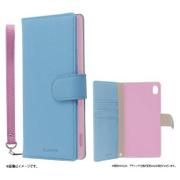 AQUOS EVER SH-04G用 ブックタイプ PUレザーケース BOOK CUTE(キュート) ブルー LP-SH04GLBCBL
