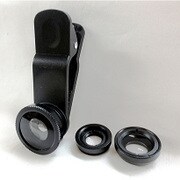 FSH-SL31BK [スマホ用レンズ 3in1 セルカレンズ マクロ・ワイド・魚眼 ブラック]