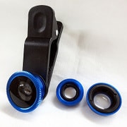 FSH-SL31BL [スマホ用レンズ 3in1 セルカレンズ マクロ・ワイド・魚眼 ブルー]