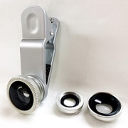 FSH-SL31SV [スマホ用レンズ 3in1 セルカレンズ マクロ・ワイド・魚眼 シルバー]
