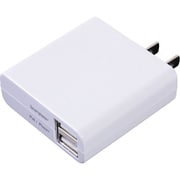 iPhone・iPad・スマートフォン対応 2.4A出力 2ポートAC充電器 ホワイト IACU2-024WN