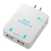 USBモバイルタップ 2A 1＋2 ホワイト AC-US12BPAD（W）