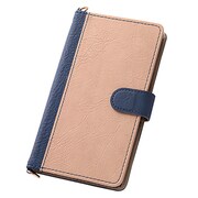 AQUOS ZETA SH-03G用 バイカラー・ブックレザーケース(合皮) ダークネイビー/ベージュ RT-SH03GLBC7/DNBE