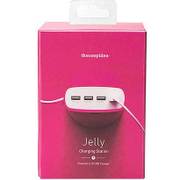 5.1A USB4ポート充電器 ピンク 4USB Charger 5.1A JELLY5.1/Pink