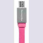 microUSBフラットケーブル 1m ピンク Pasta microUSB FLAT Cable/Pink