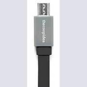 microUSBフラットケーブル 1m ブラック Pasta microUSB FLAT Cable/Black